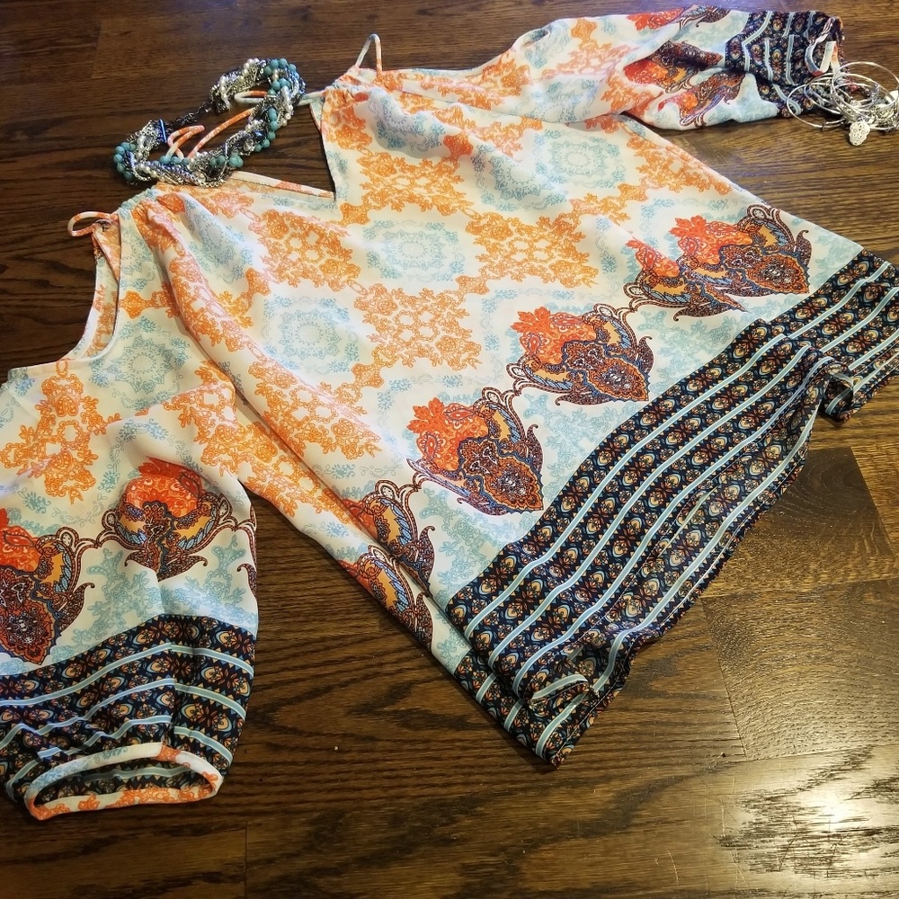 Monique Cold Shoulder Blouse